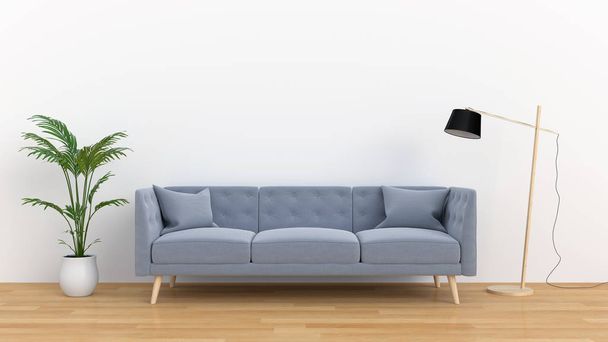 sofa  in living room for mockup, 3D rendering  - Photo, Image