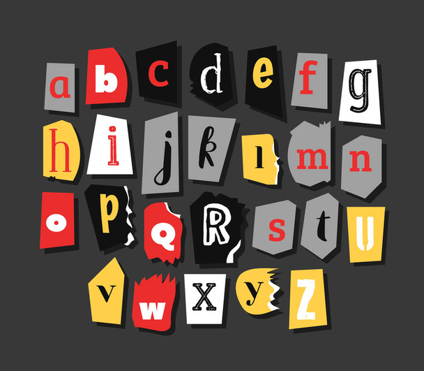 Lettering alphabet. Hand made ink font. . Trendy hipster vector illustration - Vector - Vector, Image