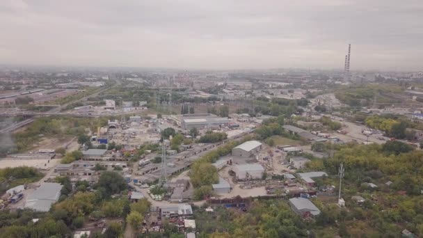 Industrial zone aerial - Footage, Video