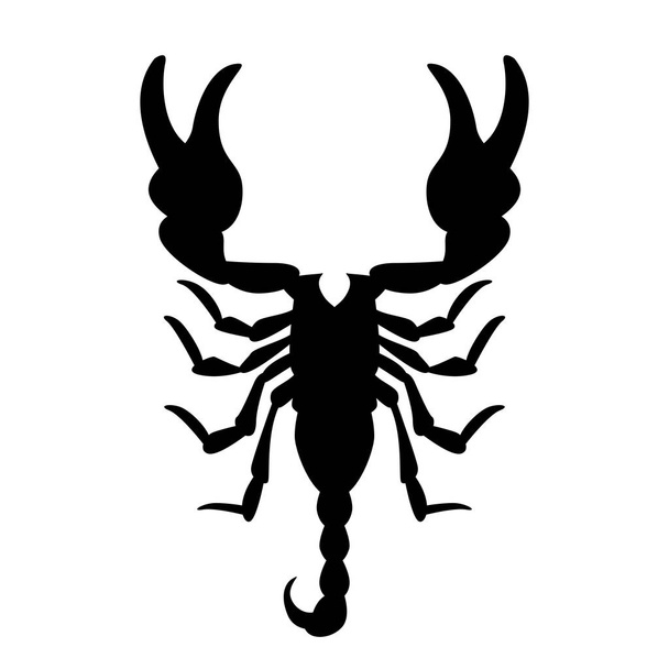 Scorpio vector illustration, black silhouette  - Vektori, kuva