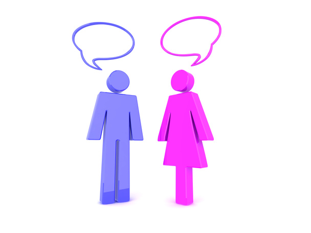 erkek ve kadın sohbet - Fotoğraf, Görsel