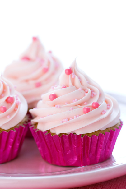Pastel pink cupcakes - Photo, Image