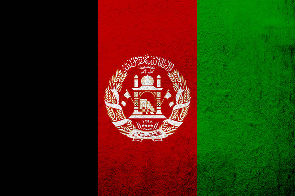 Ісламської Республіки Афганістан Національний прапор. Гранж фону - Фото, зображення