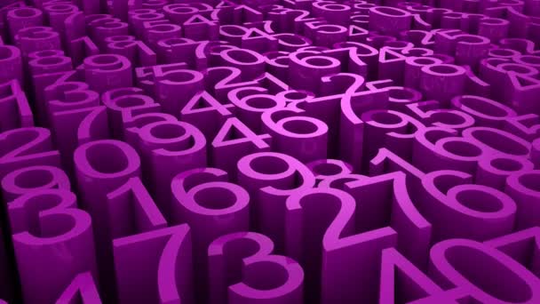 Background of Numbers. Abstract background, 2 in 1, loop, created in 4K, 3d animation - Footage, Video