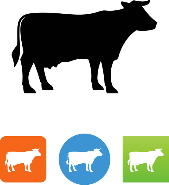 Cow cattle vector icon - Διάνυσμα, εικόνα