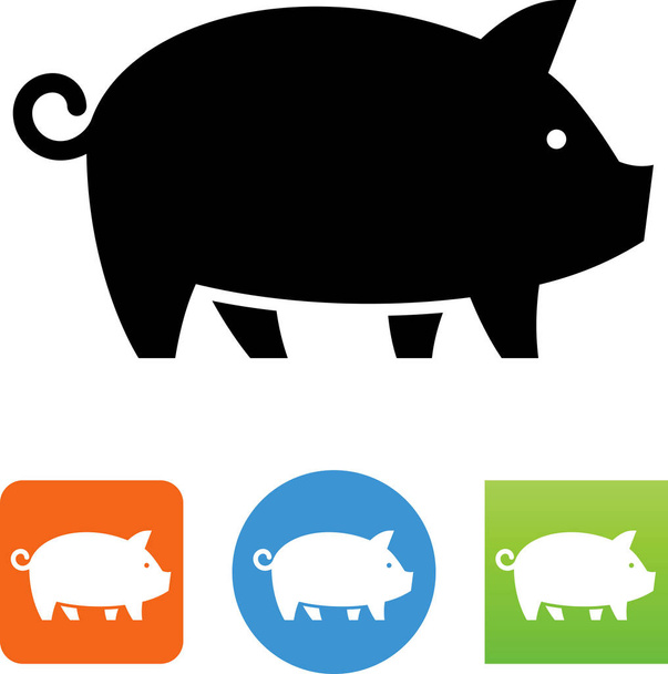 Pig hog vector icon - Vektor, Bild