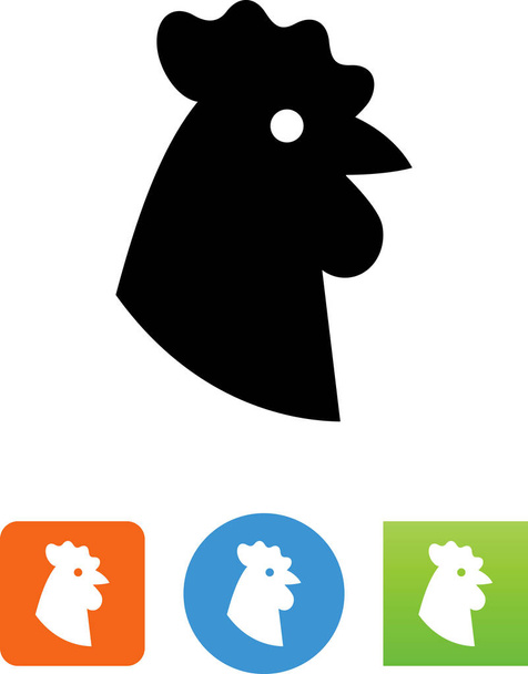 Chicken  head vector icon - Vecteur, image