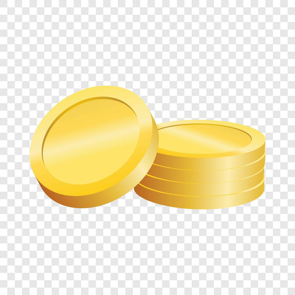 Gold jewish coin icon, realistic style - Vecteur, image