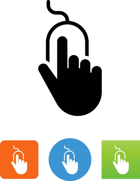 Hand with mouse vector icon - Вектор, зображення
