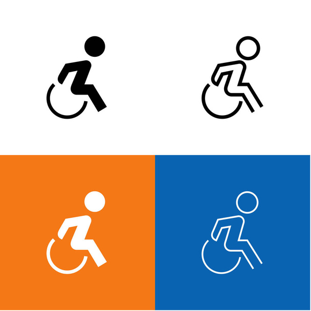 Набір піктограм доступу інвалідного візка
 - Вектор, зображення
