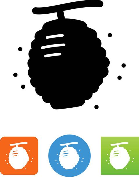 Bees in a hive vector icon - Vetor, Imagem