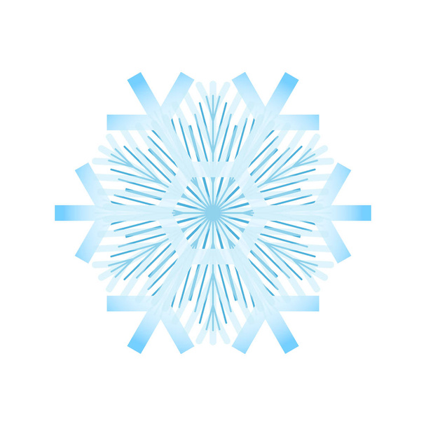 einfaches Schneeflockensymbol isoliert auf weißem Hintergrund. Schneeflockenelement für Weihnachtswinterdesign und Neujahrsdekoration. Kühlschrankvektorsymbole oder Logo - Vektor, Bild