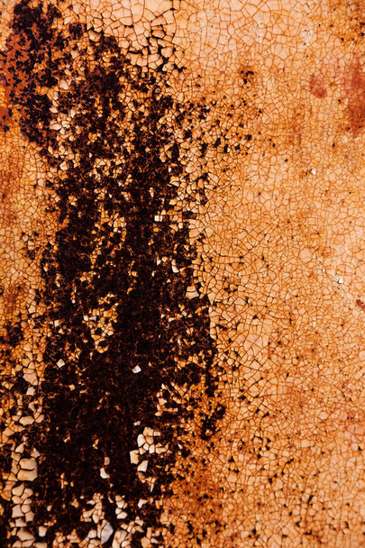 Abstract rusty metal texture, rusty metal background for design with copy space for text, image. Unprotected from atmospheric wet influences Rusty metal. Rusty metal texture background - Фото, изображение