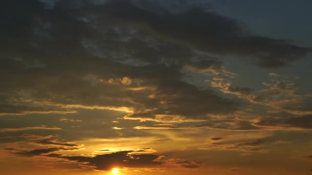 Golden sundown and cloudy sky timelapse cut - Footage, Video
