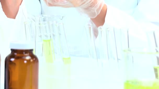 Female Medical Researcher in Laboratory - Materiał filmowy, wideo