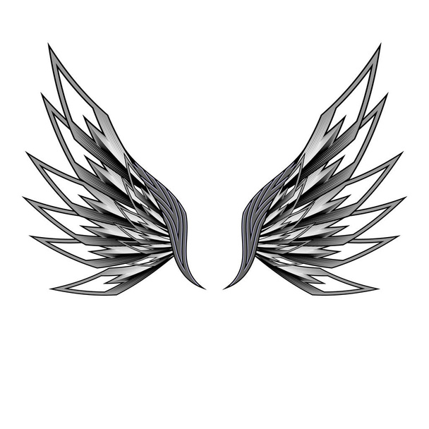 Evil wings vector template design - Vector, Image