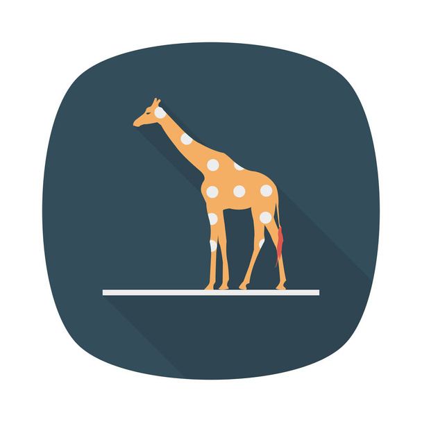 giraffe   animal   circus   vector illustration  - Вектор,изображение