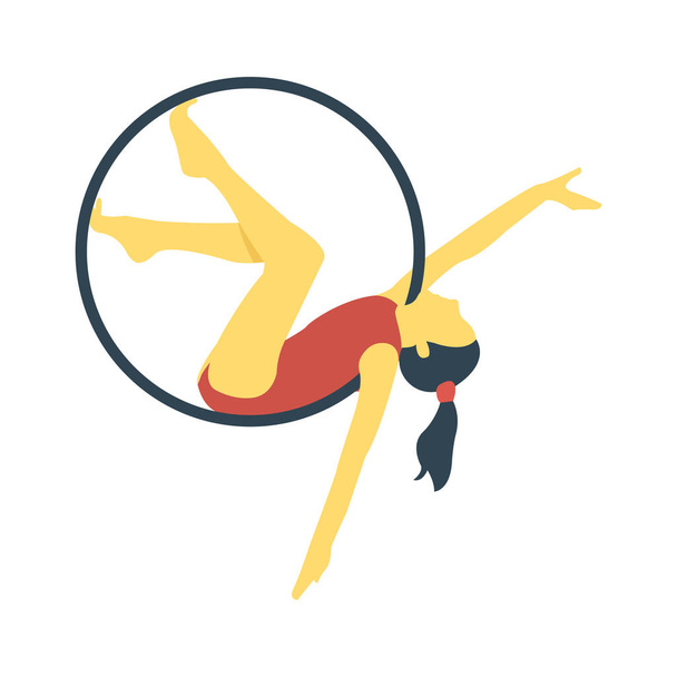 circo acrobat icono plano, vector, ilustración
 - Vector, Imagen