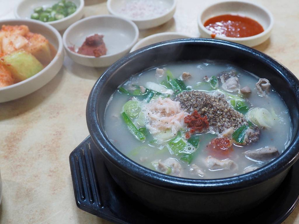 Koreański styl naleśnik, warzyw, meatball - Zdjęcie, obraz