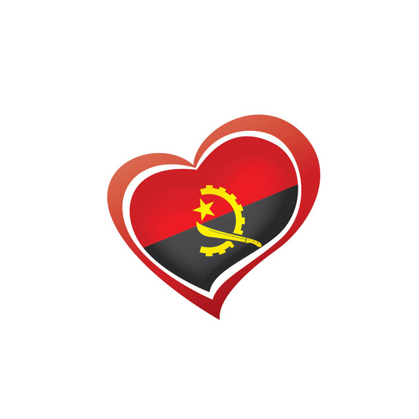 Angola flag, vector illustration on a white background - Wektor, obraz