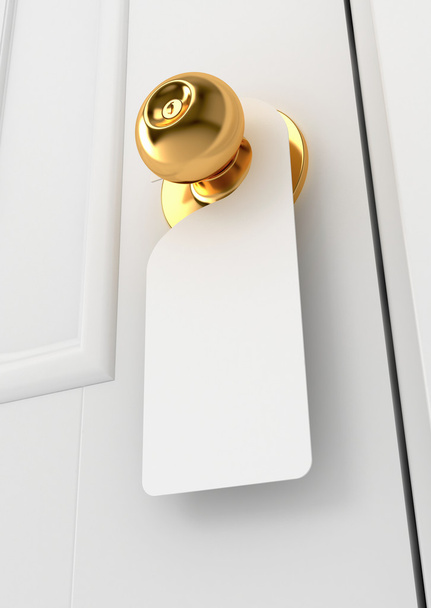 Blank sign on the door handle - Photo, Image