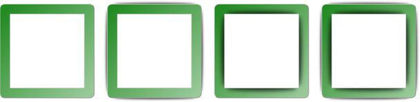 130402 lesní zelená a bílá barva plný stín čtvercové app sada ikon - Vektor, obrázek