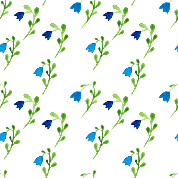 Cute watercolor floral seamless pattern. Colorful  - Foto, Imagem