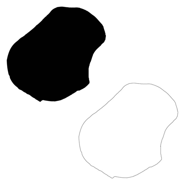 Вектор карта Науру. Ізольована Векторні ілюстрації. Чорний на білому тлі. EPS 10 ілюстрація. - Вектор, зображення