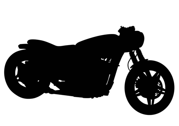 Retro motocykl jeden bílé pozadí - Vektor, obrázek