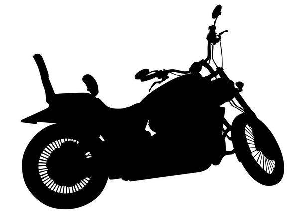 Retro motorcycle one white background - Vector, Image