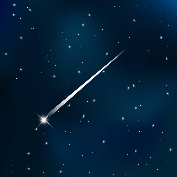 gece gökyüzü kayan yıldız - Vektör, Görsel