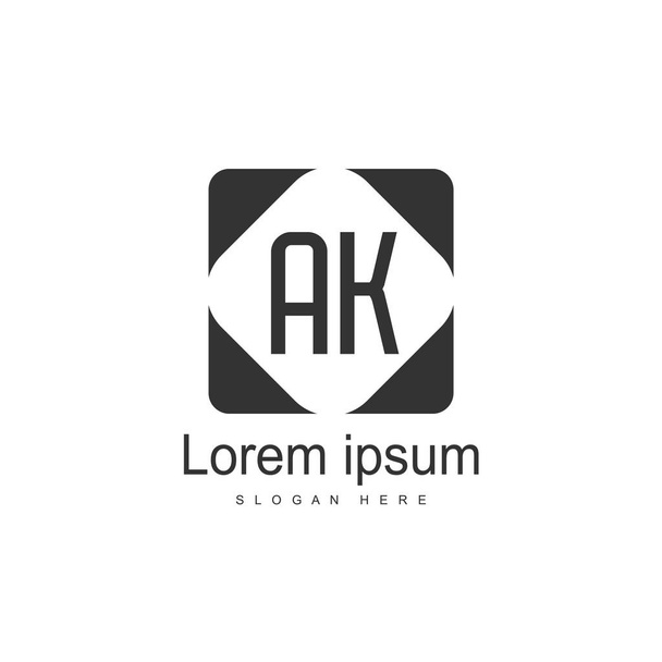 Carta Inicial AK Logo Template Vector Design
 - Vector, Imagen