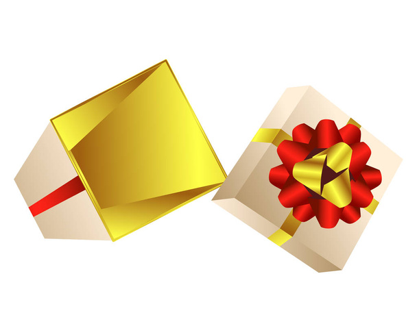 Gift box open isolated - Vector, Imagen
