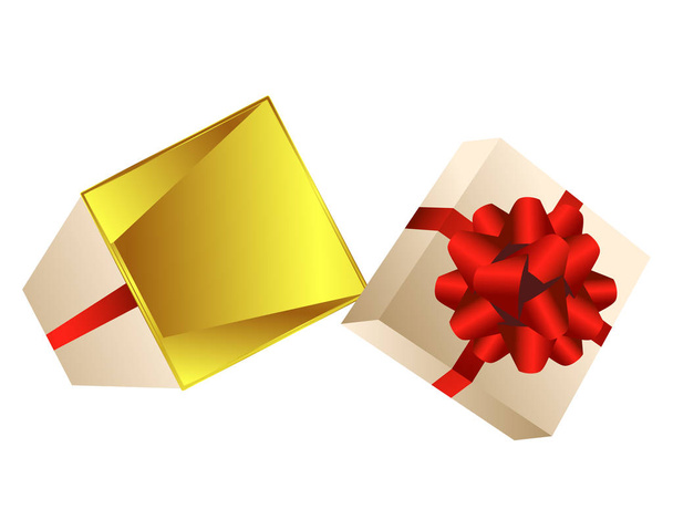 Gift box open isolated - Vector, Image