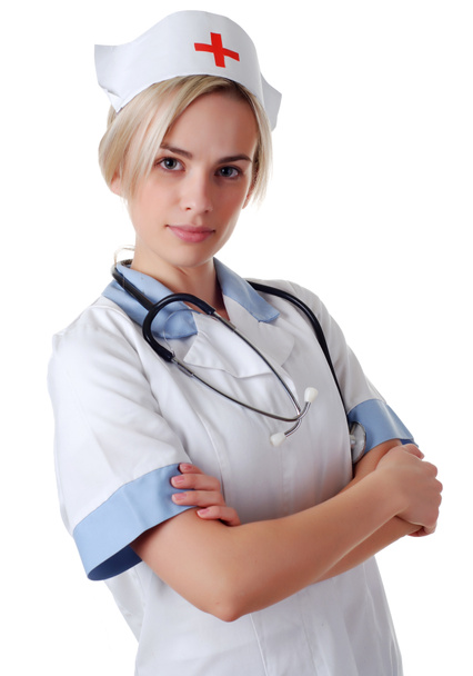pielęgniarka ze stetoskopem - Zdjęcie, obraz