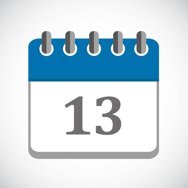 illustrazione vettoriale dell'icona del calendario blu 13
 - Vettoriali, immagini