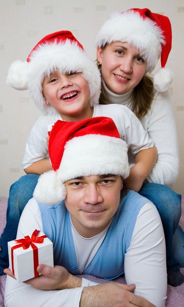 Christmas Happy family - Фото, изображение
