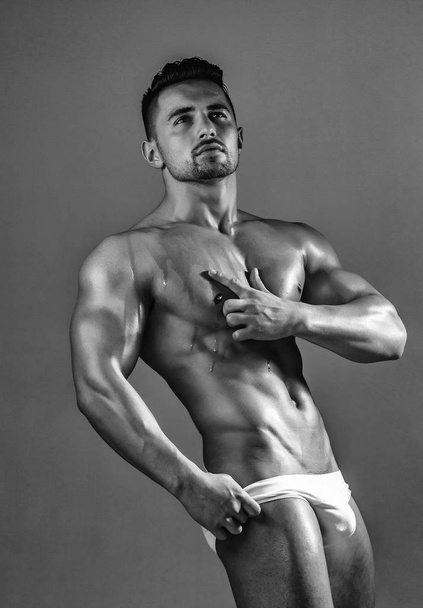 Handsome man or muscular macho - Zdjęcie, obraz
