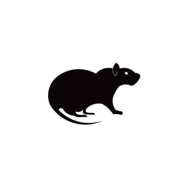 Rata y ratón vector silueta inspiración logo
. - Vector, Imagen