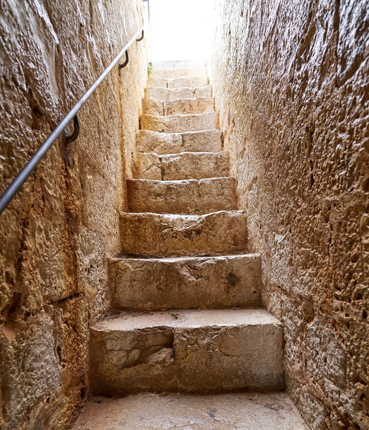 Stone stairs in Peniscola of Castellon spain - Φωτογραφία, εικόνα