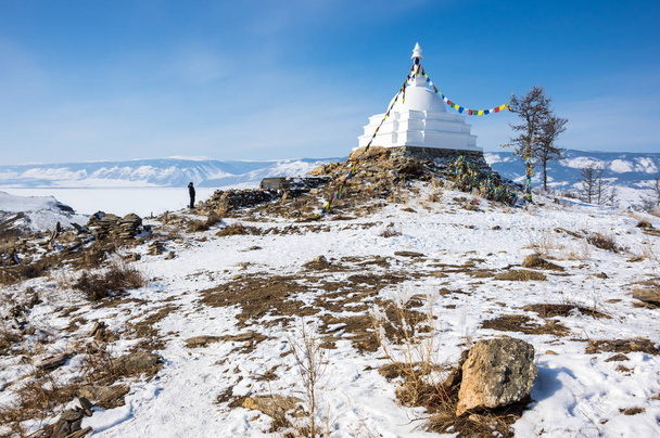 All Auspicious Stupa of Great Awakening, Ogoy island, lake Baikal, Siberia, Russia - Φωτογραφία, εικόνα