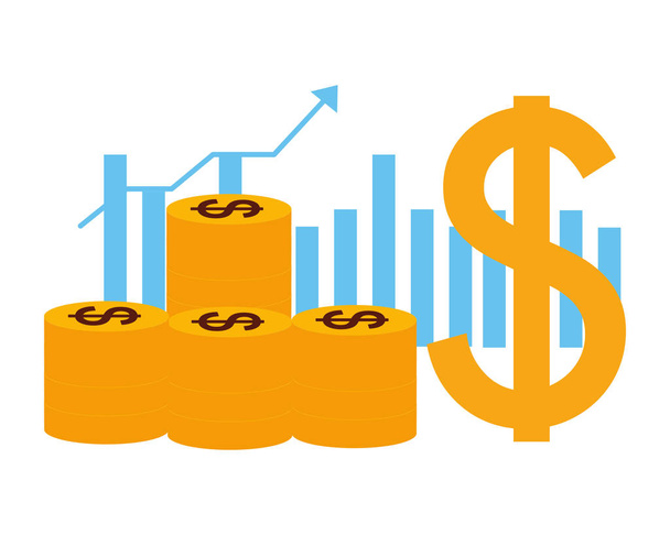 business money growth - Vector, Image