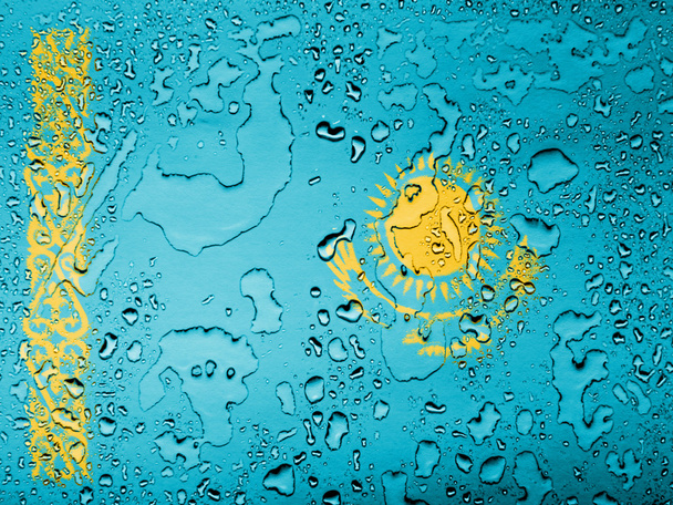 Kazašská vlajka - Fotografie, Obrázek
