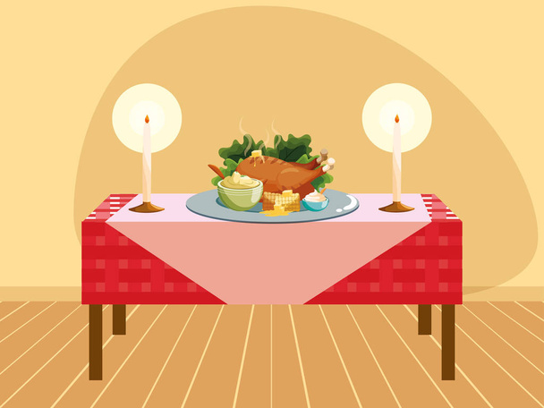 Thanksgiving celebration design - Vector, Image