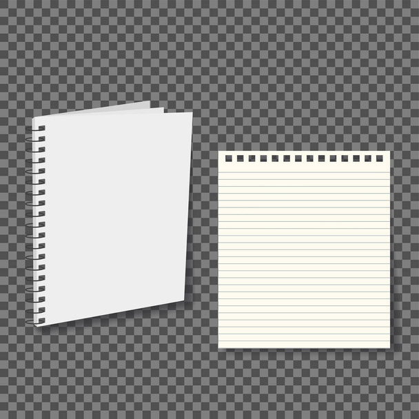 Papel de cuaderno con líneas aisladas sobre fondo. Ilustración vectorial. - Vector
 - Vector, Imagen