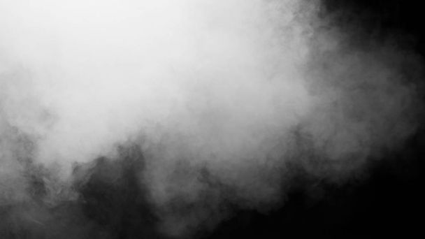 White Smoke on Black Background - Photo, Image