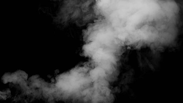 Witte rook op zwarte achtergrond - Foto, afbeelding