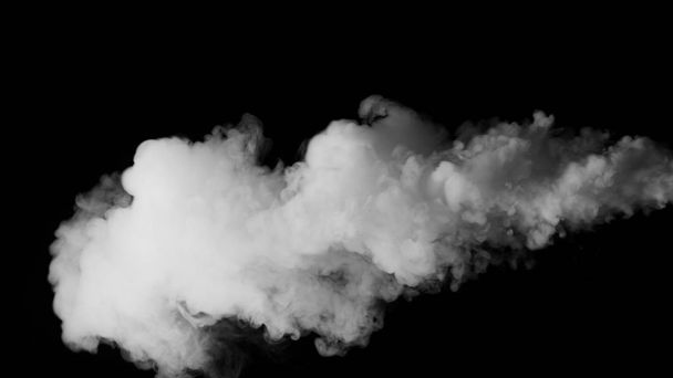 White Smoke on Black Background - Photo, Image