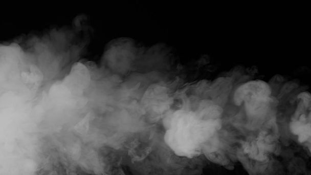 Biały dym na czarnym tle - Zdjęcie, obraz