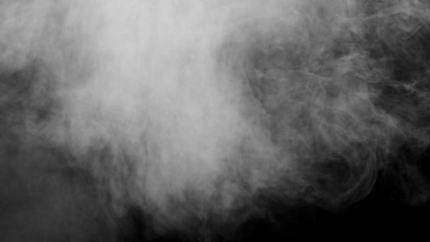 Siyah arkaplanda beyaz duman - Fotoğraf, Görsel